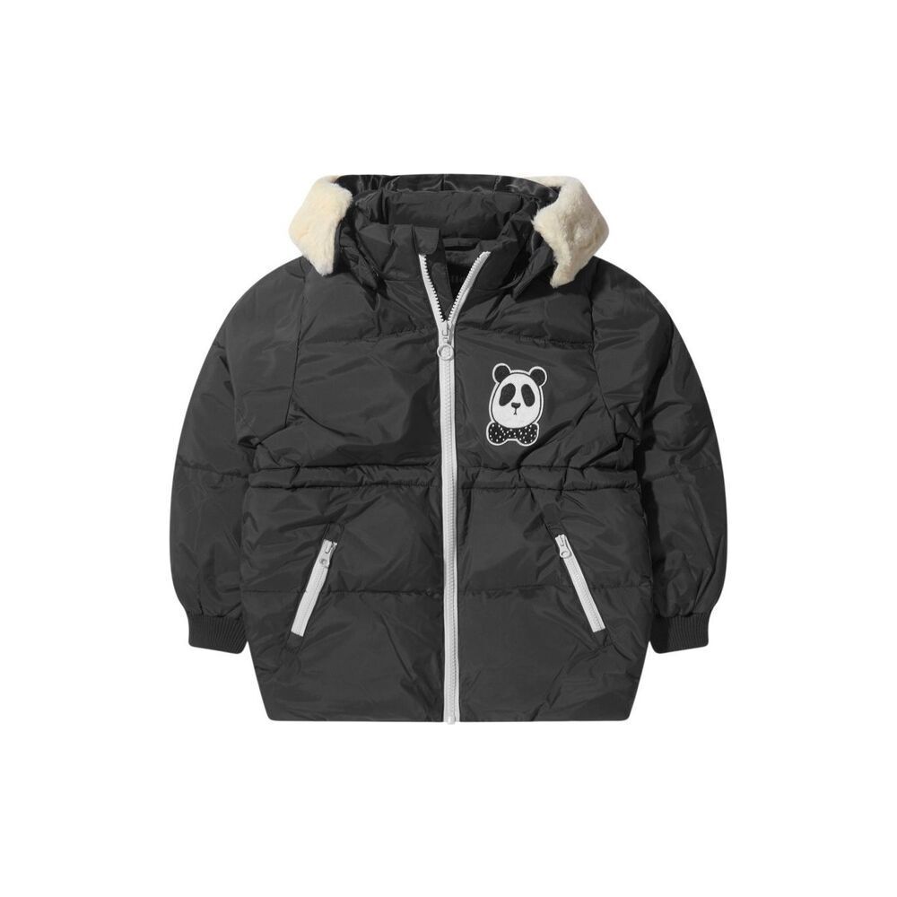 Mini Rodini | Kids Black Panda Puffer Jacket